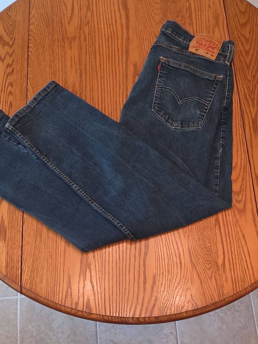 Levi's 505 Men's Indigo Straight Jeans Size 36-32
